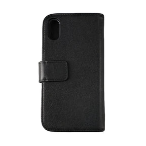 iPhone X/XS Plånboksfodral Läder Rvelon - Svart