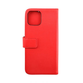 iPhone 14 Plus Plånboksfodral Läder Rvelon - Röd