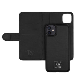 iPhone 12 Mini Plånboksfodral Magnet Rvelon - Svart