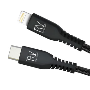 Rvelon USB-C till Lightning Kabel Flätad 1m