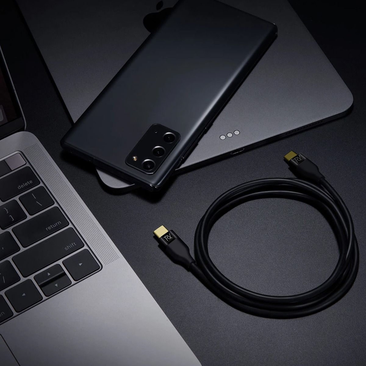 Rvelon USB-C till USB-C Kabel 1m