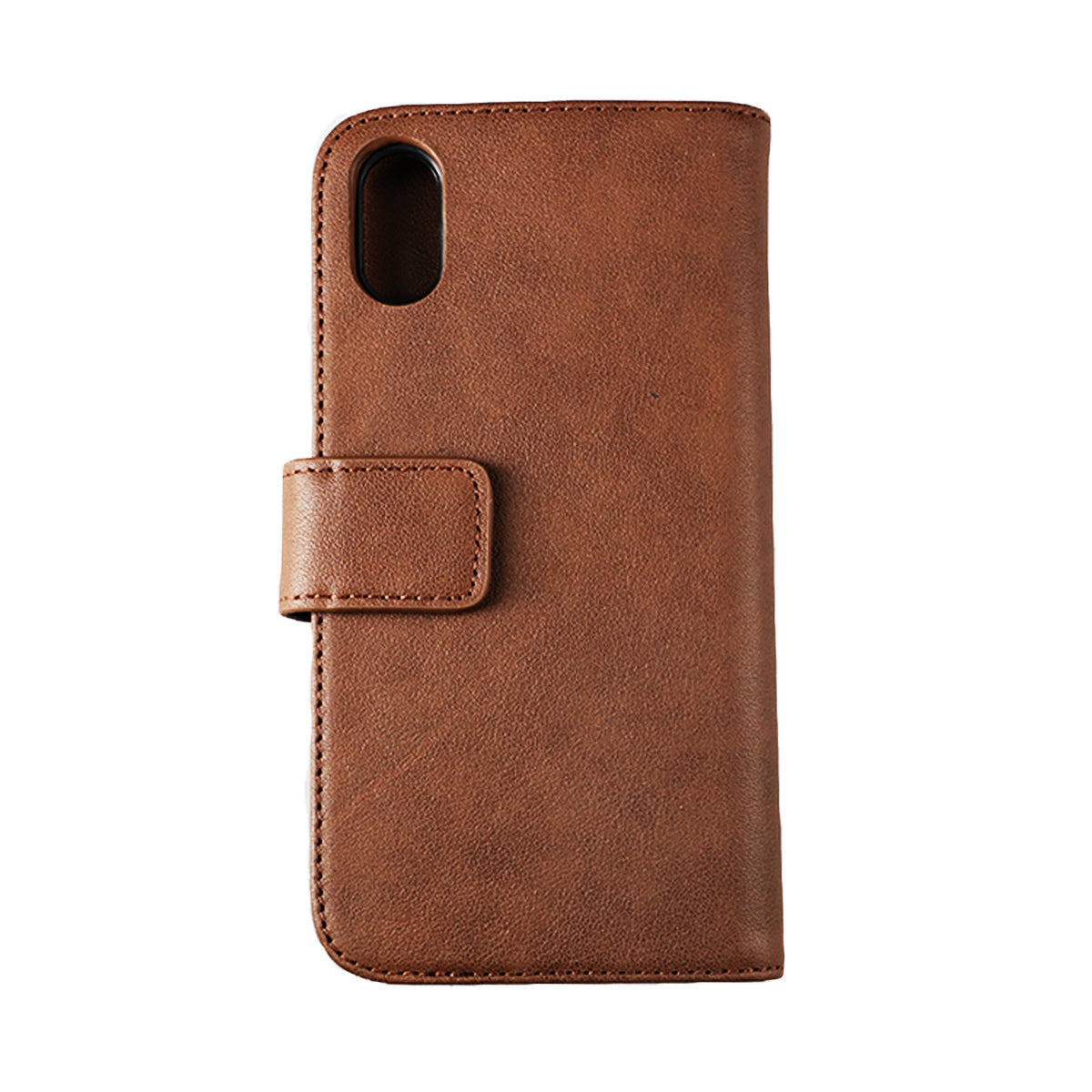 iPhone X/XS Plånboksfodral Låder Rvelon - Brun