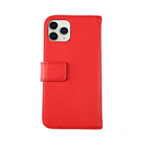 iPhone 11 Pro Plånboksfodral Läder Rvelon - Röd