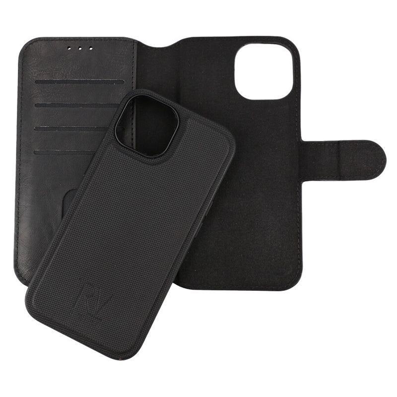 iPhone 15 Plånboksfodral Magnet Rvelon - Svart