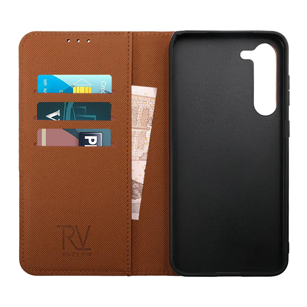 Samsung Galaxy S23 Plus Plånboksfodral Magnet Rvelon - Brun