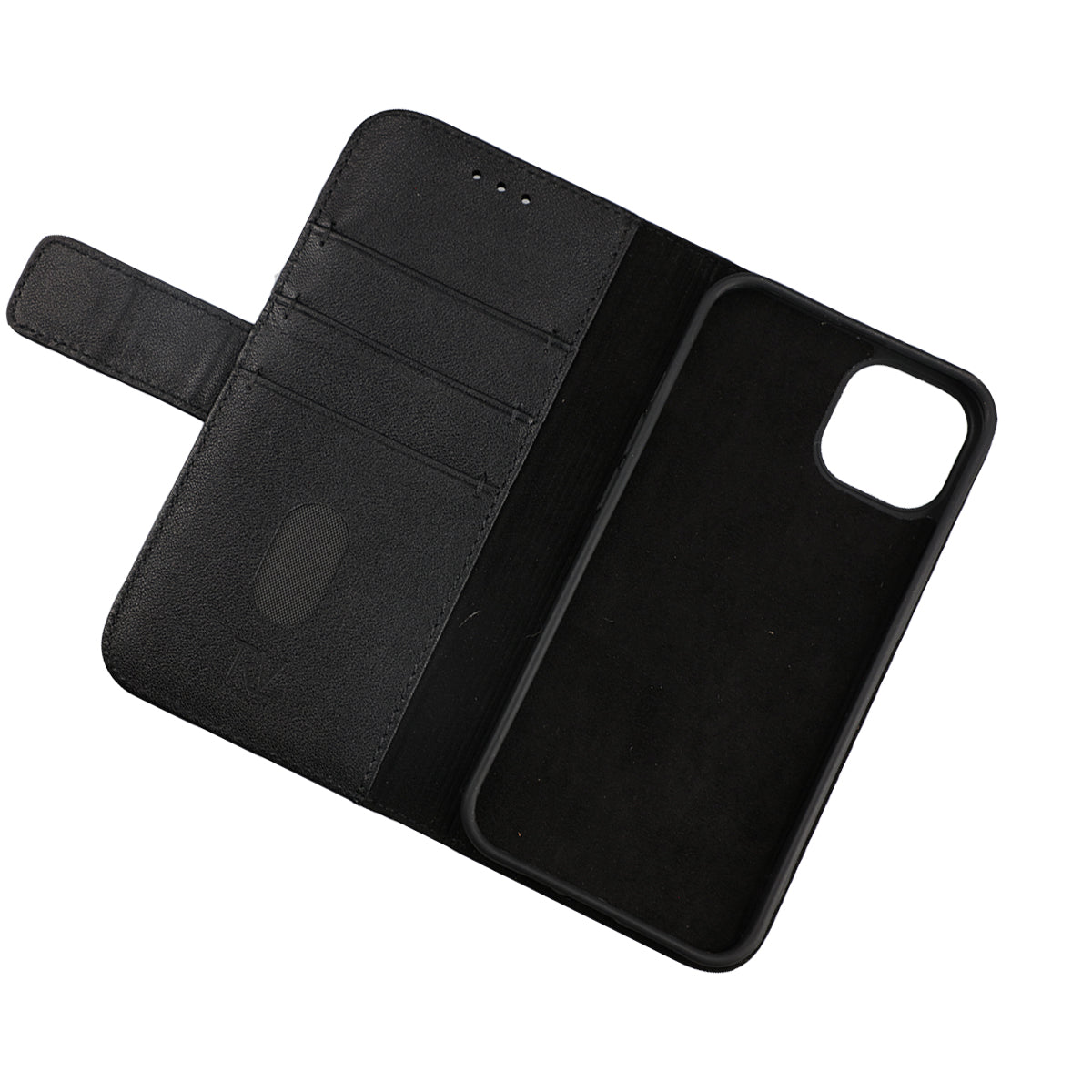 iPhone 13 Plånboksfodral Läder Rvelon - Svart