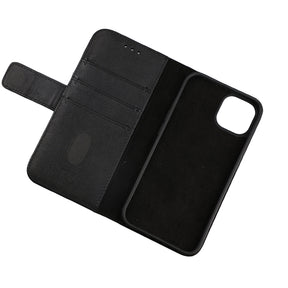 iPhone 13 Plånboksfodral Läder Rvelon - Svart