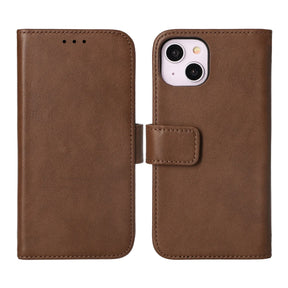 iPhone 14 Plånboksfodral Läder Rvelon - Brun