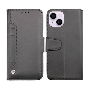 iPhone 14 Plånboksfodral Extra Kortfack Rvelon - Svart