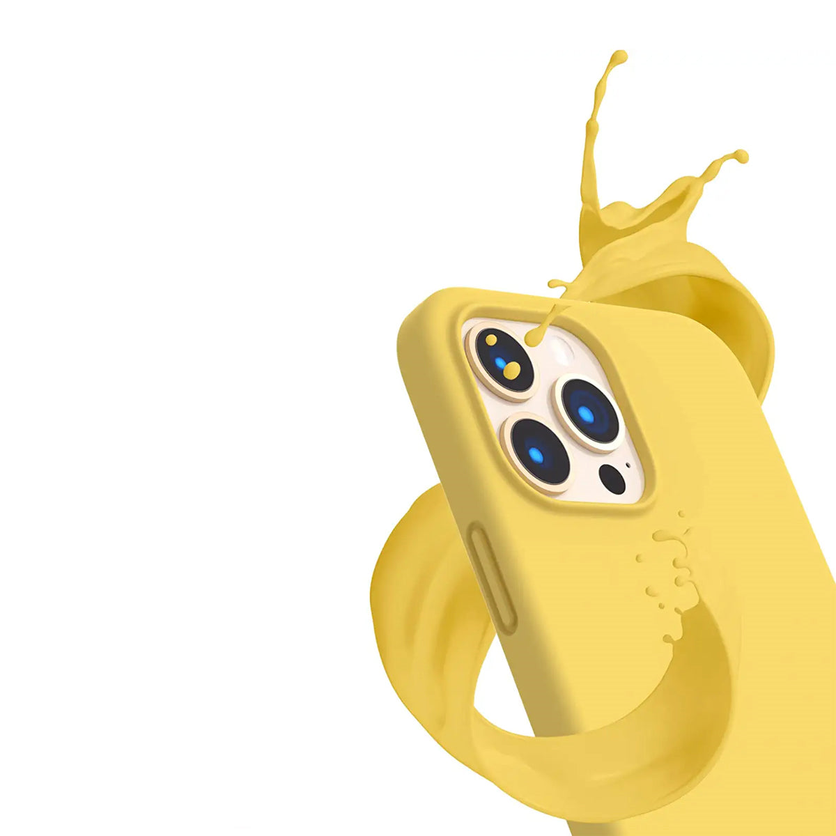 iPhone 14 Pro Max Silikonskal Rvelon MagSafe - Gul
