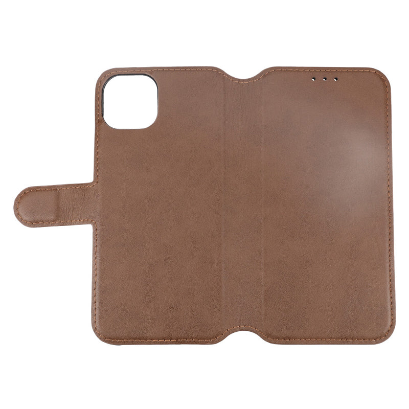 iPhone 15 Plus Plånboksfodral Läder Rvelon - Brun