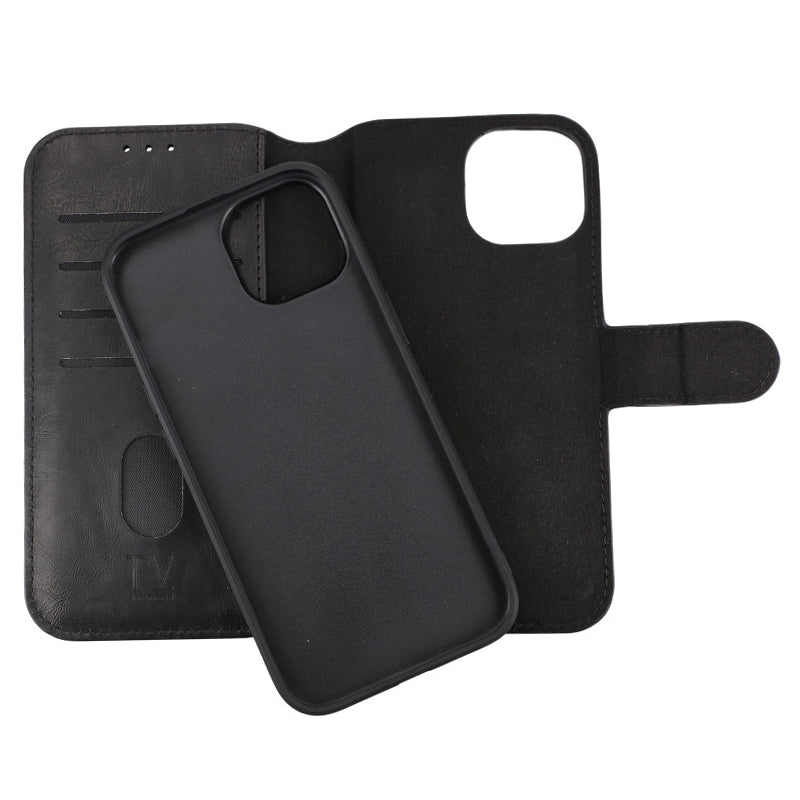 iPhone 15 Plånboksfodral Magnet Rvelon - Svart