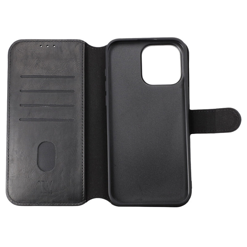 iPhone 15 Pro Max Plånboksfodral Magnet Rvelon - Svart