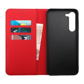 Samsung Galaxy S23 Plånboksfodral Magnet Rvelon - Röd