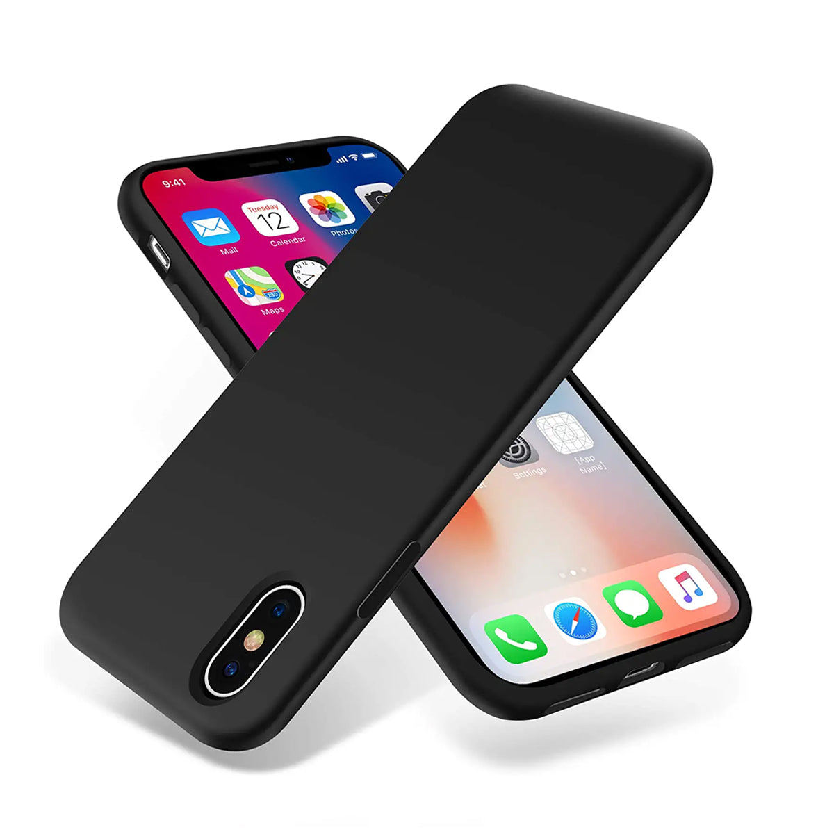 iPhone X/XS Silikonskal Rvelon - Svart