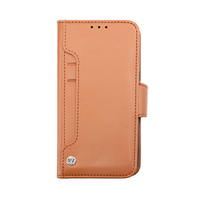 iPhone 14 Pro Plånboksfodral Extra Kortfack Rvelon - Brun