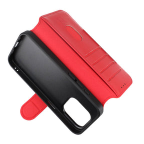 iPhone 15 Pro Plånboksfodral med Magsafe Rvelon - Röd