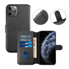 iPhone 12/12 Pro Plånboksfodral Magnet Rvelon - Svart