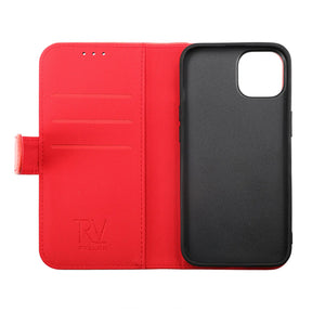 iPhone 14 Plus Plånboksfodral Magnet Rvelon - Röd