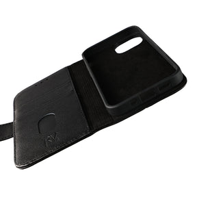iPhone 13 Mini Plånboksfodral Läder Rvelon - Svart