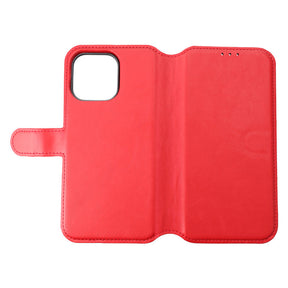 iPhone 15 Pro Max Plånboksfodral Magnet Rvelon - Röd