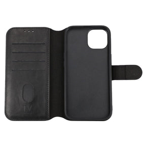 iPhone 15 Plånboksfodral Magnet Rvelon - Svart
