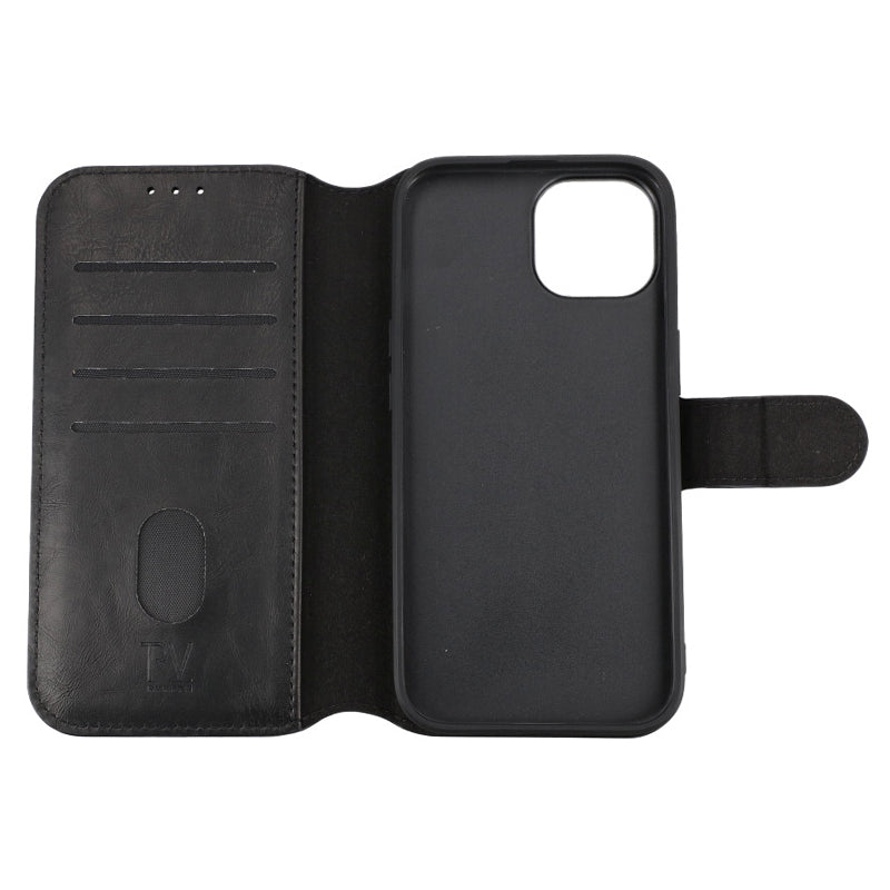 iPhone 15 Plånboksfodral Magnet Rvelon - Svart