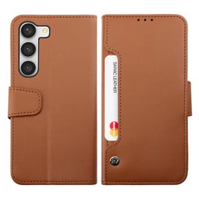 Samsung Galaxy S23 Plus 5G Plånboksfodral Extra Kortfack Rvelon - Brun