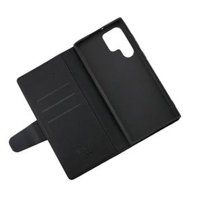 Samsung Galaxy S22 Ultra Plånboksfodral med Extra Kortfack Rvelon - Svart
