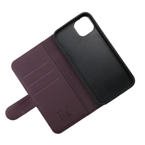 iPhone 13 Pro Max Plånboksfodral Magnet Rvelon - Mörklila