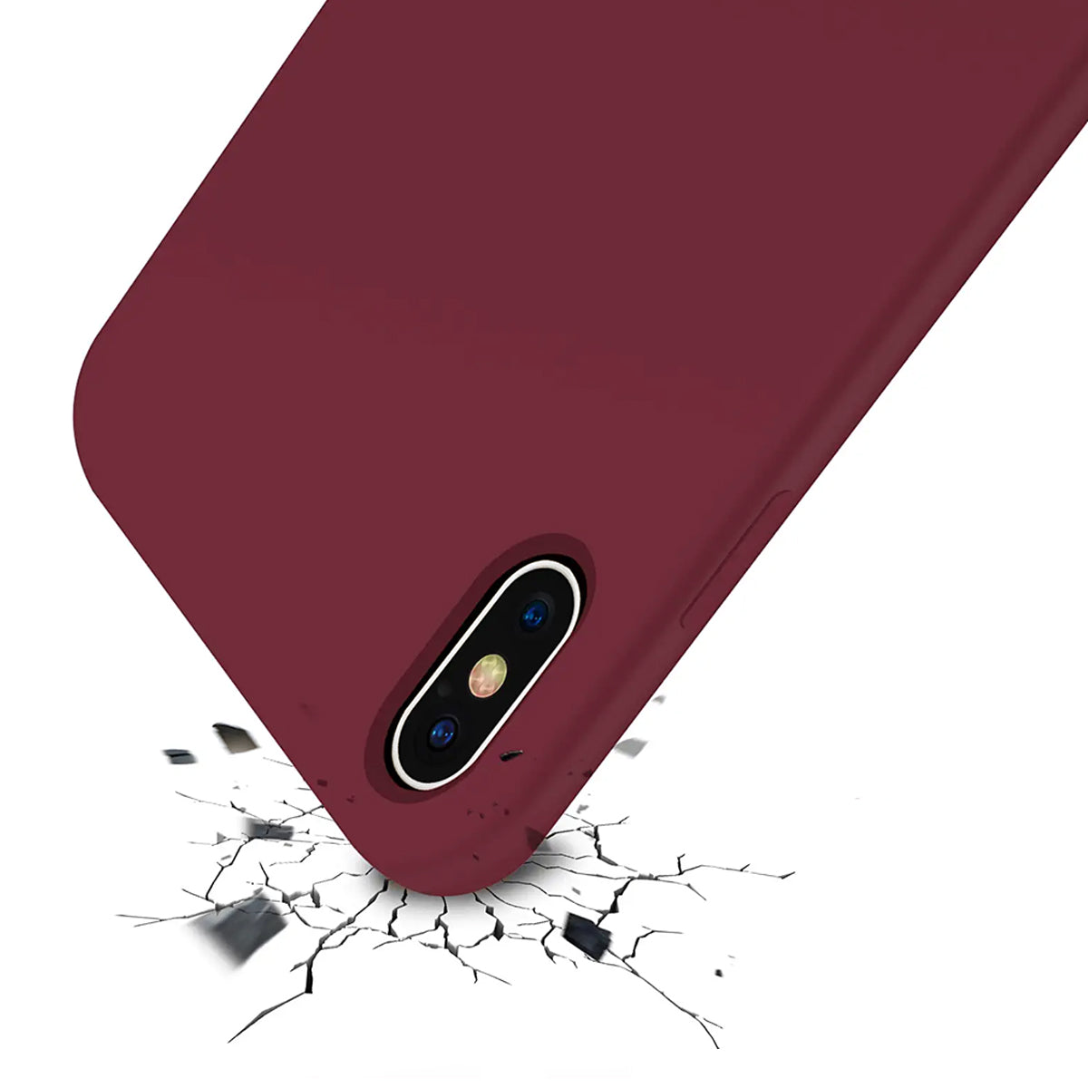 iPhone X/XS Silikonskal Rvelon - Röd