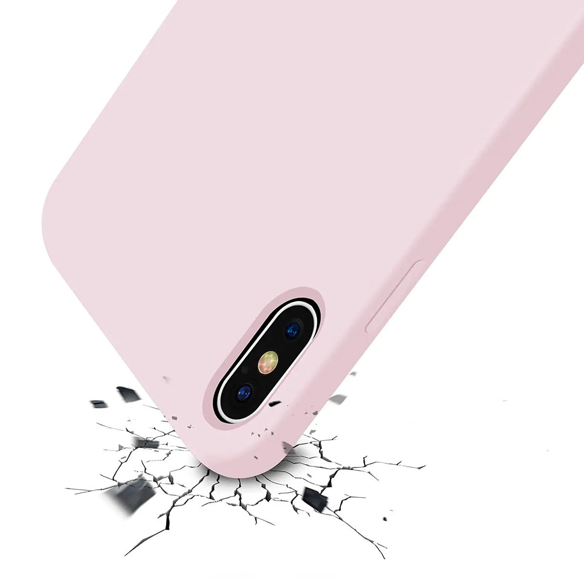 iPhone X/XS Silikonskal Rvelon - Sand Rosa