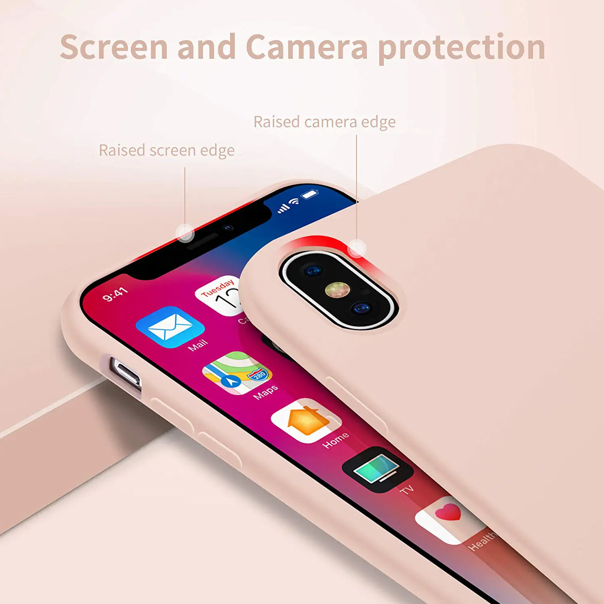 iPhone X/XS Silikonskal Rvelon - Beige