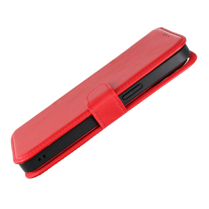 iPhone 15 Pro Max Plånboksfodral Magnet Rvelon - Röd