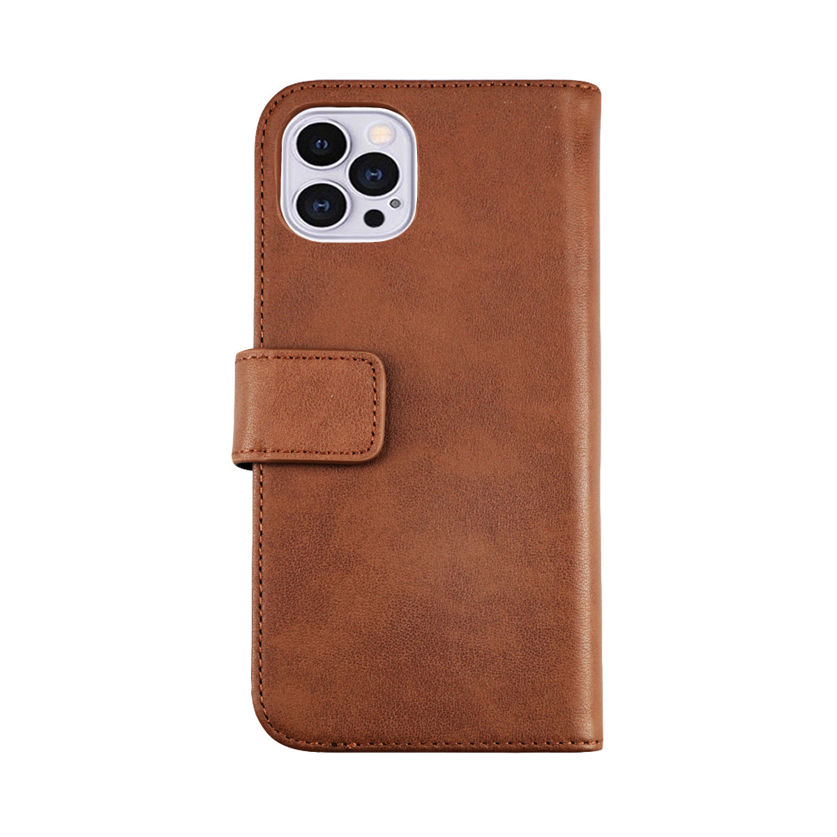 iPhone 13 Pro Max Plånboksfodral Läder Rvelon - Brun