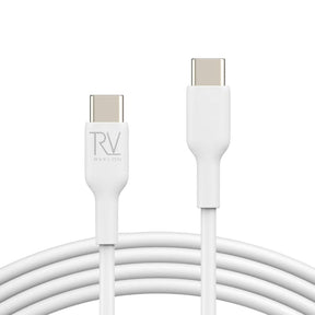 Rvelon USB-C till USB-C Kabel 2m - Vit