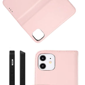 iPhone 11 Plånboksfodral Läder Rvelon - Rosa