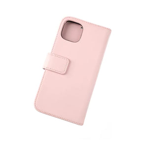 iPhone 12 Mini Plånboksfodral Läder Rvelon - Rosa