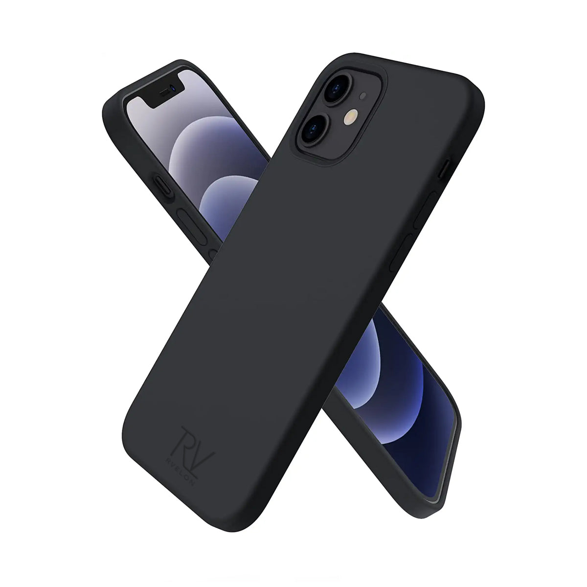 iPhone 12/12 Pro Silikonskal Rvelon - Svart