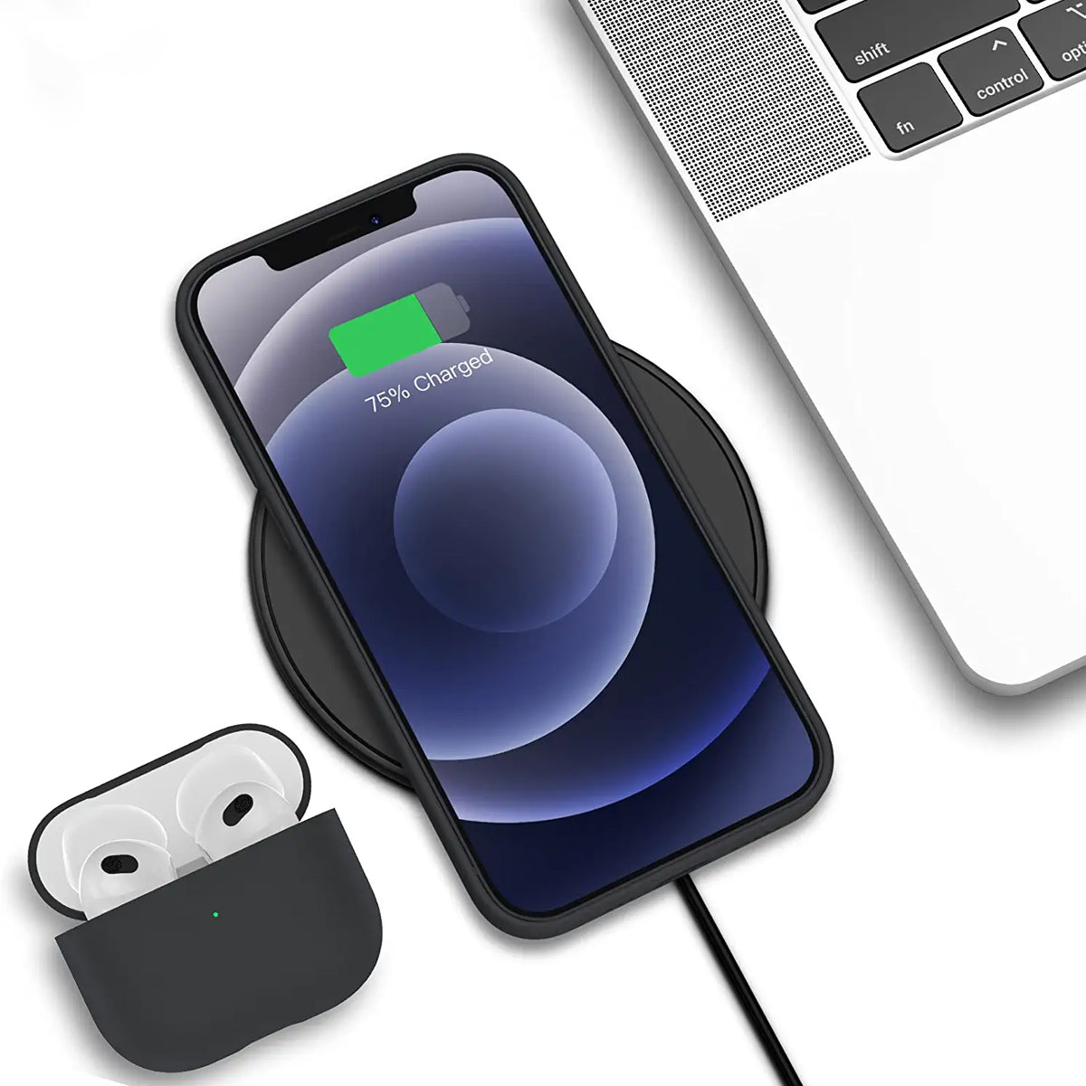iPhone 12/12 Pro Silikonskal Rvelon - Svart