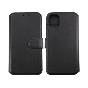 iPhone 11 Plånboksfodral Läder Rvelon - Svart