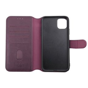 iPhone 11 Plånboksfodral Magnet Rvelon - Mörklila