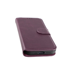 iPhone 12/12 Pro Plånboksfodral Magnet Rvelon - Mörklila