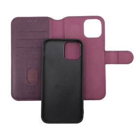 iPhone 12/12 Pro Plånboksfodral Magnet Rvelon - Mörklila