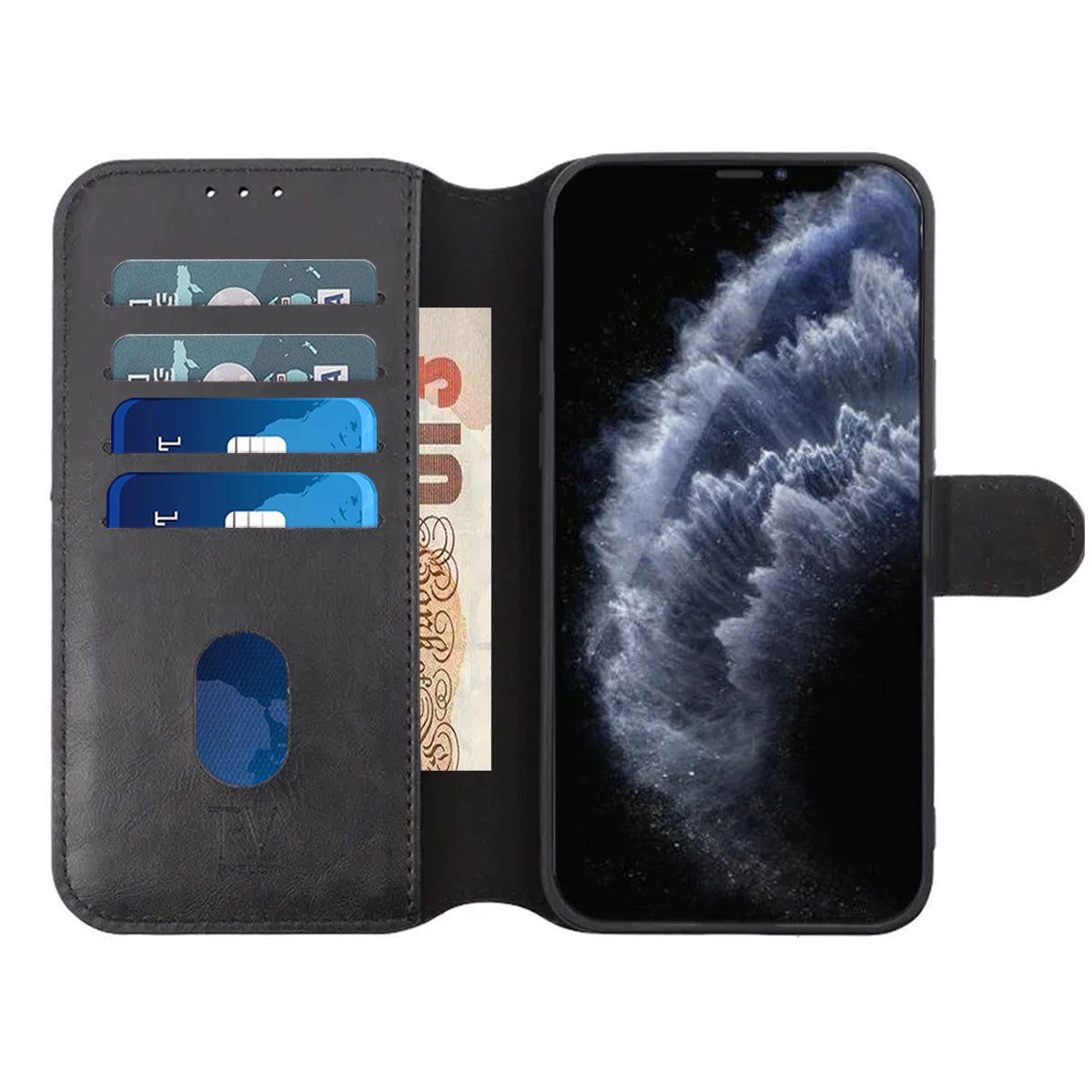 iPhone 13 Plånboksfodral Magnet Rvelon - Svart