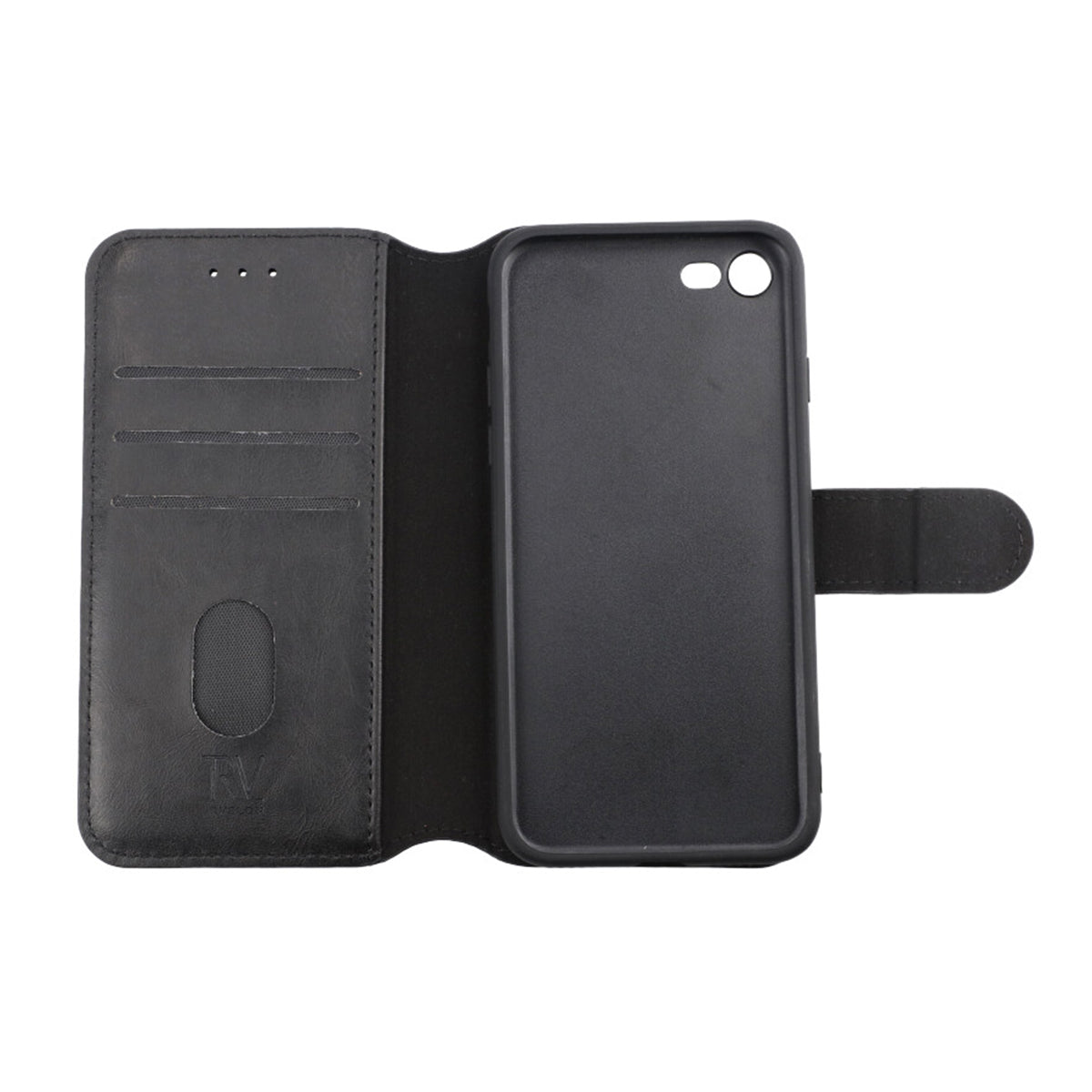iPhone 7/8/SE 2020 Plånboksfodral Magnet Rvelon - Svart
