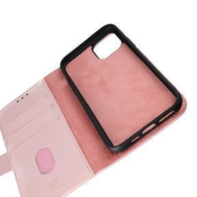 iPhone 11 Pro Plånboksfodral Låder Rvelon - Rosa